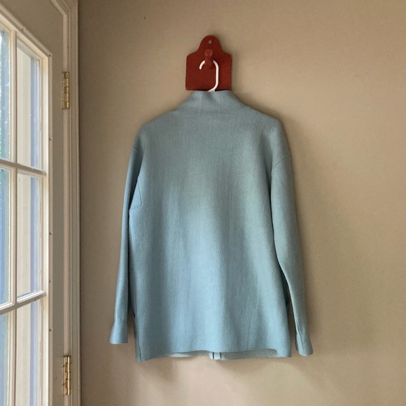 Jones New York Country Blue Wool Zip Jacket M - Picture 6 of 7